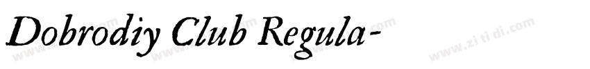 Dobrodiy Club Regula字体转换